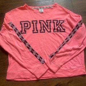 PINK Victoria's Secret Women's Coral Logo Sweatshirt Jumper size large